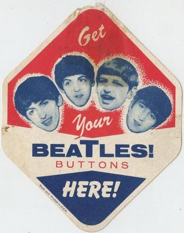 THE BEATLES KAUWGOMBALLENAUTOMAAT INSERT 1964 beschikbaar voor biedingen
