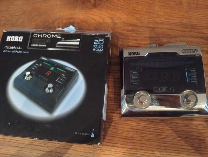 Korg Pitchblack+ Chrome Limited Edition Tuner, Muziek en Instrumenten, Effecten, Zo goed als nieuw, Overige typen, Ophalen of Verzenden