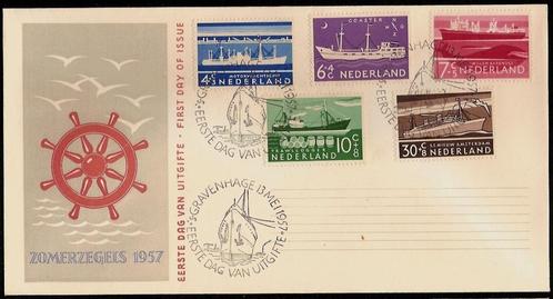 Nederland FDC E29 Zonder Adres, Schepen 1957, Postzegels en Munten, Postzegels | Eerstedagenveloppen, Onbeschreven, Nederland