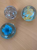 3 glazen press papiers, Antiek en Kunst, Antiek | Glas en Kristal, Ophalen of Verzenden
