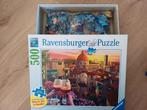 Wijn met stad puzzel 500 grote stukken, Ophalen, 500 t/m 1500 stukjes, Zo goed als nieuw