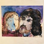 Marc Jonk - 3 Aquarellen jaren '70, Antiek en Kunst, Ophalen