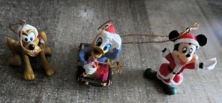 Mickey Pluto en Donald Disney kerstballen figuren ornamenten, Diversen, Kerst, Zo goed als nieuw, Ophalen of Verzenden