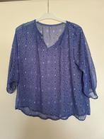 Blauwe bloes / top met 3/4 mouwen maat L/XL, Ophalen of Verzenden, Zo goed als nieuw, Maat 46/48 (XL) of groter, Blauw