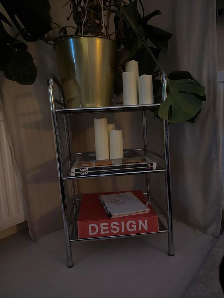 Vintage Chroom Stellingkastje, Huis en Inrichting, Kasten | Stellingkasten, Zo goed als nieuw, Ophalen