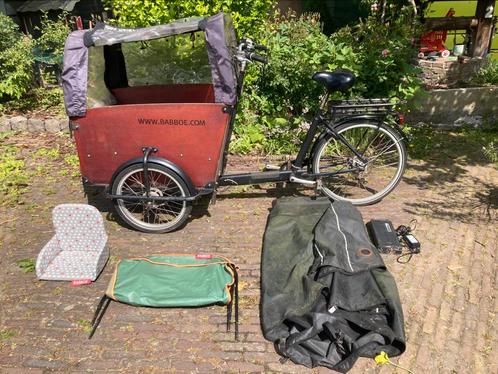 Babboe Big + accessoires, Fietsen en Brommers, Fietsen | Bakfietsen, Gebruikt, 4 kinderen of meer, Elektrisch, Ophalen