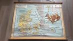 Vintage schoolplaat Denemarken Bakker & Rusch 85 x 115cm, Antiek en Kunst, Ophalen of Verzenden, Aardrijkskunde