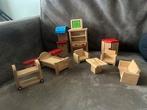 setje poppenhuis meubeltjes, Kinderen en Baby's, Speelgoed | Poppenhuizen, Ophalen, Zo goed als nieuw, Poppenhuis