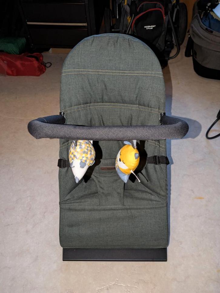 Qute Q-bouncer Wipstoel - Donkergroen, Kinderen en Baby's, Wipstoeltjes, Zo goed als nieuw, Ophalen