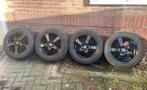 16 inch Zwarte Velgen met Winderbanden 205/55/R16, Auto-onderdelen, Banden en Velgen, Ophalen, Gebruikt, 16 inch, Banden en Velgen