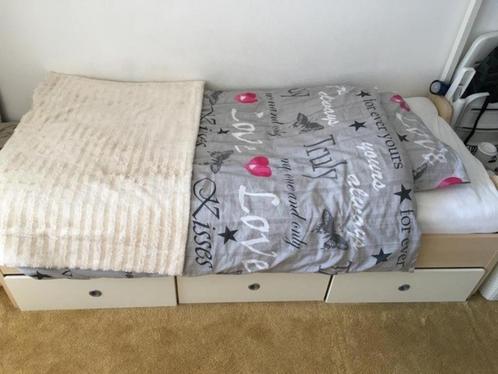 Bed met lades, Kinderen en Baby's, Kinderkamer | Bedden, Gebruikt, 180 cm of meer, 85 tot 100 cm, Lattenbodem, Matras, Ophalen