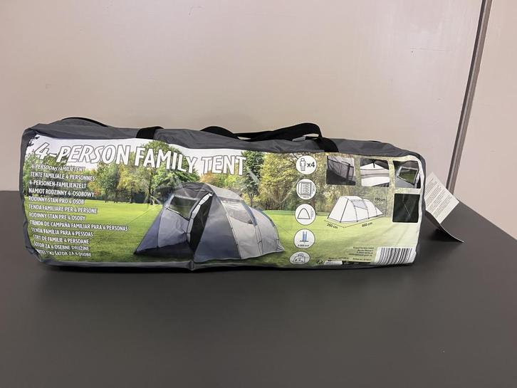 046. 4 persoonstent Action nieuw met bon, Caravans en Kamperen, Tenten, Ophalen of Verzenden