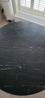 Tulp eettafel massief zwart marmer rond 120cm, Huis en Inrichting, Tafels | Eettafels, Ophalen, Rond, Zo goed als nieuw, Vier personen