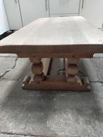 Landelijke sobere massief eiken salontafel kloostertafel, Huis en Inrichting, Ophalen, 100 tot 150 cm, 50 tot 100 cm, Zo goed als nieuw