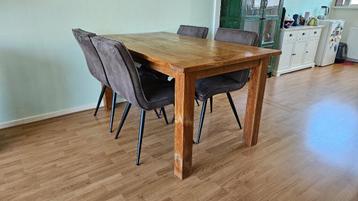 Eettafel - Teak hout - Massief - 106 cm x 90 cm beschikbaar voor biedingen
