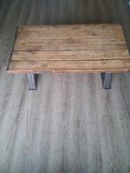 Robuuste Hout/Stalen Salontafel, Huis en Inrichting, Ophalen