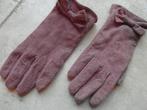 heel mooie suede roze dames handschoenen met strikje  maat S, Ophalen of Verzenden, Zo goed als nieuw, Maat 36 (S), Handschoenen