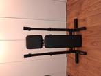 Inklapbare halterbank met Olympische stang., Sport en Fitness, Ophalen, Zo goed als nieuw, Fitnessbank
