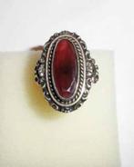 Ring zilver Rhodoliet granaat, Sieraden, Tassen en Uiterlijk, Ringen, Overige kleuren, 20 of groter, Verzenden, Zo goed als nieuw