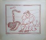 Doedelzak HC - Kunstenaar: Ed Dukkers, Antiek en Kunst, Kunst | Litho's en Zeefdrukken, Ophalen of Verzenden