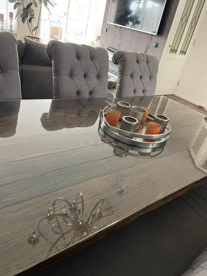 Richmond style eettafel eetbank en 3 stoelen, Huis en Inrichting, Tafels | Eettafels, Zo goed als nieuw, 50 tot 100 cm, 150 tot 200 cm