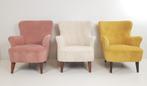 3 Artifort fauteuils | design Theo Ruth roze geel crème, Stof, Ophalen of Verzenden, Zo goed als nieuw