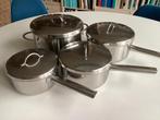 Set van 4 Sigg roestvrijstalen steelpannen, Ophalen, Gebruikt, Rvs, Pannenset