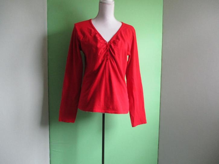 BIJENKORF top maat XL (made in Portugal), Kleding | Dames, Tops, Zo goed als nieuw, Maat 46/48 (XL) of groter, Rood, Lange mouw