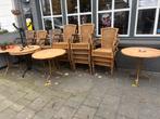 Terrasstoelen en tafels - complete set, Ophalen, Gebruikt, 50 tot 100 cm, Tafelblad