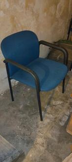 Stoel, conferentie//vergaderstoel, Ophalen, Gebruikt, Blauw, Metaal