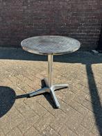 3 leuke vintage aluminium terrastafels, Tuin en Terras, Tuintafels, Ophalen of Verzenden, Gebruikt, Rond, Aluminium