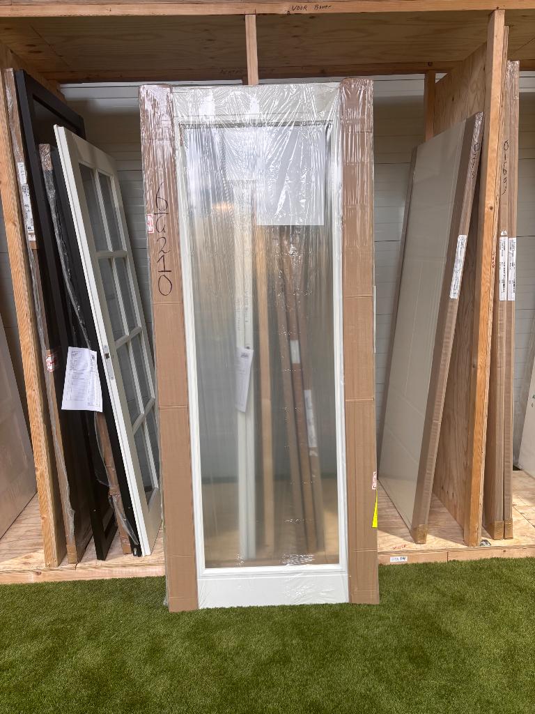 Svedex witte glasdeur 93 x 231,5 opdek rechtsdraaiend, 80 tot 100 cm, Binnendeur, Nieuw, Ophalen of Verzenden