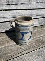 Bierpul steengoed kruik westerwald walzenkrug 18e eeuw, Antiek en Kunst, Ophalen of Verzenden