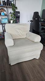 Ikea Ektorp fauteuil beige ribbelstof, Ophalen, Gebruikt, 75 tot 100 cm, Stof