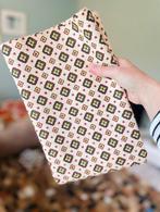 Stof fantasie creme groen bordeaux retro vintage NIEUW, 120 cm of meer, Beige, Ophalen of Verzenden, Katoen