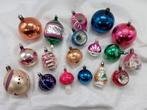 Mooie set oude glazen kerstballen, Diversen, Kerst, Ophalen of Verzenden, Gebruikt
