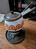 Vintage fondueset met borden, Ophalen, Brander, Fondueset