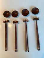 Chopsticks set - 4 persoons, Ophalen of Verzenden, Zo goed als nieuw, Hout, Bestekset