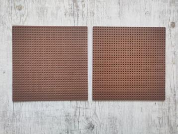 2 vintage LEGO bouwplaten baseplates bruin 32x32 1978 zgan beschikbaar voor biedingen