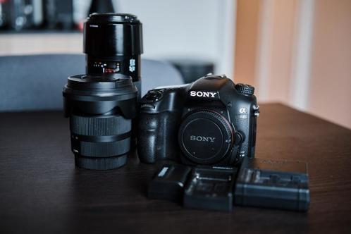 Sony SLT-A68 + Sigma 17-70mm F/2.8-4.0 + Minolta 70-210 F/4, Audio, Tv en Foto, Fotocamera's Digitaal, Gebruikt, Spiegelreflex