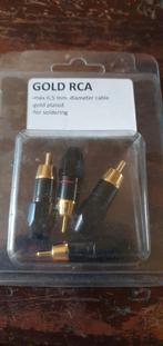 Gold RCA Connectoren - Solderen, Ophalen of Verzenden, Nieuw, Overige kabels