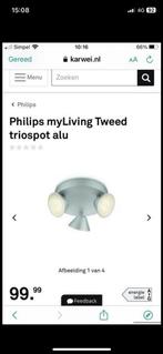 Philips myLiving plafondlamp Tweed LED, 13 stuks beschikbaar, Huis en Inrichting, Metaal of Aluminium, Nieuw, Ophalen of Verzenden