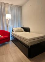 Bed/ Uitklapbed 1-2 pers. Incl. matrassen & kussens, Overige materialen, Zwart, Ophalen of Verzenden, Twijfelaar