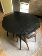IKEA LISABO Tafel rond, zwart, 105 cm, Huis en Inrichting, Tafels | Eettafels, Ophalen, Gebruikt, 100 tot 150 cm, Rond