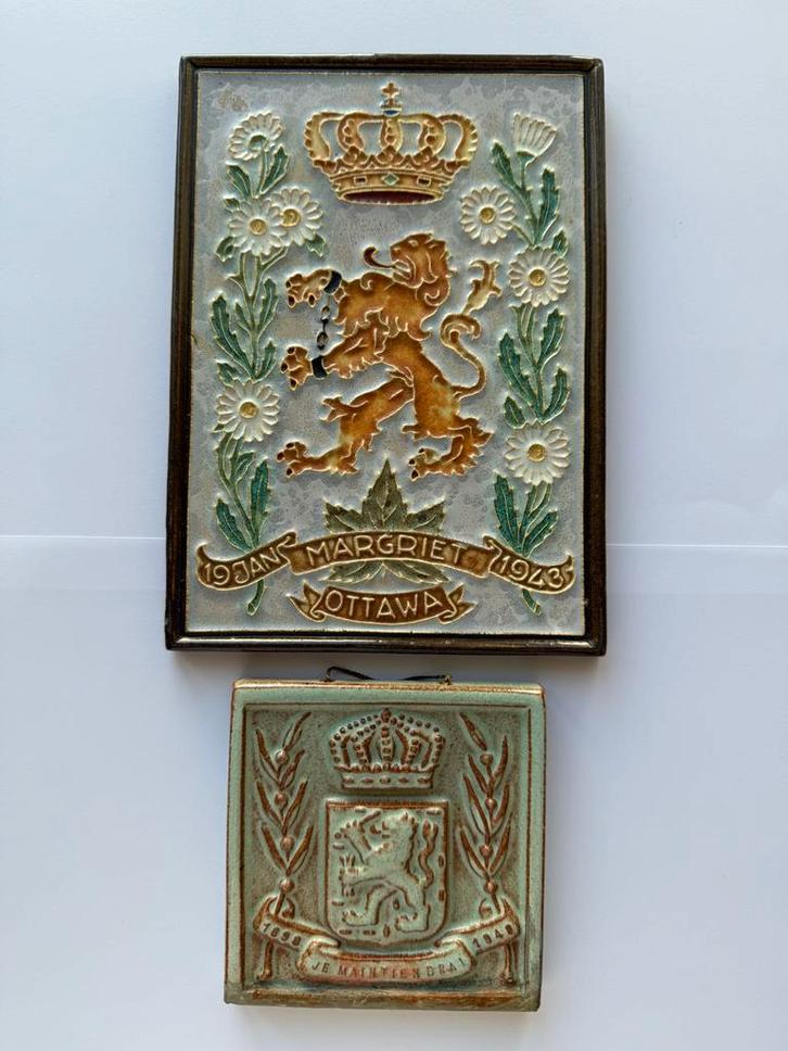 Antieke Wandborden: Porceleyne Fles & Westraven, Antiek en Kunst, Antiek | Wandborden en Tegels, Ophalen of Verzenden