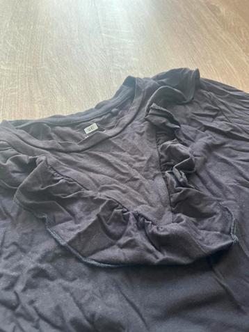 WE lange mouw shirt Zwart Ruffle Maat 146/152 beschikbaar voor biedingen