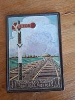 Delfts Blauw Oorlogstegel - Spoorwegstaking 1944, Antiek en Kunst, Ophalen of Verzenden