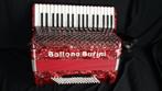 Ballone Burini 96 bas, 4-korig met 3-korig musette, Muziek en Instrumenten, Accordeons, Overige merken, Zo goed als nieuw, 96-bas