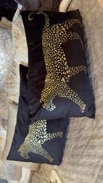 Zwarte sierkussens met gouden luipaard print, Ophalen, Zo goed als nieuw, Zwart, Rechthoekig