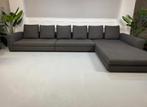 Minotti Kline Bank Stoffen Designbank Hoekbank Grijs, Gebruikt, Hoekbank, 300 cm of meer, Ophalen of Verzenden